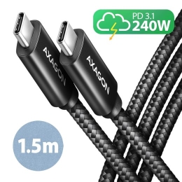 AXAGON Data and charging USB 480Mbps cable, 1.5 m BUCM2-CM15AB USB-C to USB-C