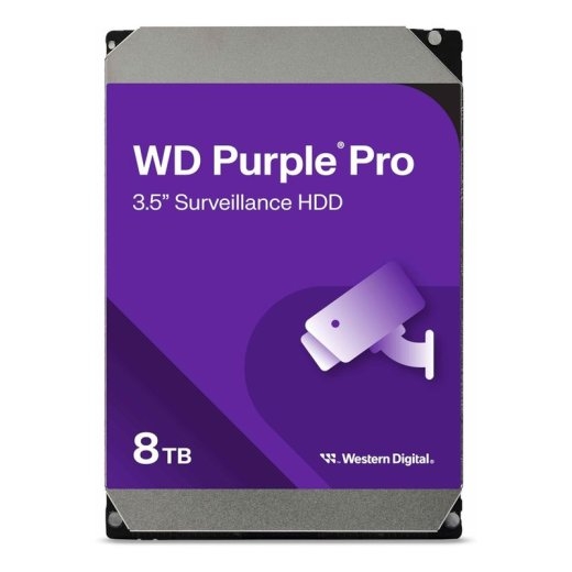 WD Purple Pro WD8002PURP - hard drive - 8 TB - surveillance, smart video - SATA 6Gb/s