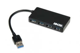 HUB USB 3.0 black 4-ports Slim