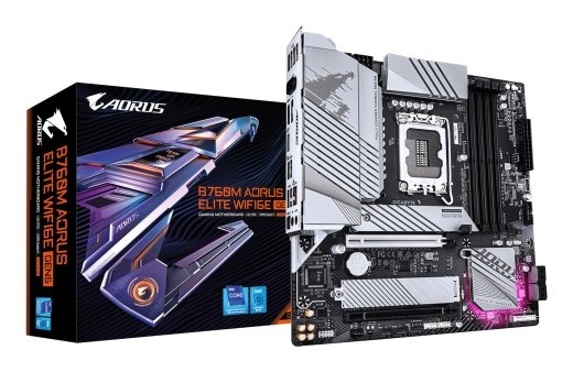 GIGABYTE B760M AORUS ELITE WIFI6E GEN5 Motherboard - Supports 14th Gen. Intel Core CPUs, 12+1+1 phases VRM, up to 5600MHz DDR5, 2xPCIe 4.0 M.2, Wi-...