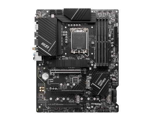 MSI PRO Z790-P WIFI Processor family Intel Processor socket LGA1700 DDR5 DIMM Memory slots 4 Supported hard disk drive interfaces SATA, M.2 Number...
