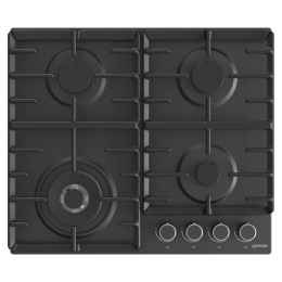 Gorenje Hob GW642AB Gas Number of burners/cooking zones 4 Rotary knobs Black