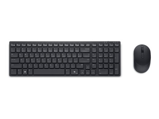 Dell Silent Keyboard and Mouse KM555 Keyboard and Mouse Set Wireless US International (QWERTY) Black