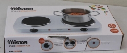 SALE OUT. Tristar KP-6245 Hot plate, 2 thermostats, 2 burners, 5 adjustable settings, Heat resisting housing, 1500W&1100W, White Tristar Free stand...