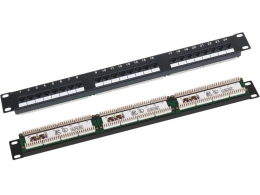 Patchpanel UTP cat.6 19-inch 1U 24xRJ45 LSA