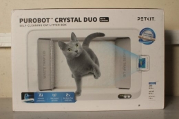 SALE OUT. PETKIT Purobot Crystal Duo with Camera Self-Cleaning Cat Litter Box White DEMO 24 month(s)