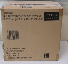 SALE OUT. Caso WaffleUp Waffle Maker 800 W Number of pastry 1 Waffle Silver UNPACKED, DAMAGED PACKAGING, MISSING INNER PACKAGING