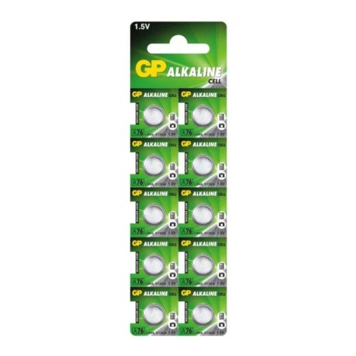 GP Battery Alkaline batteries MINI GP A76/G13/AG13/L1154/LR44/157/V13GA/RW82 blister pack - 10 pcs.