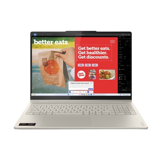 Lenovo Yoga 7 2-in-1 16AKP10 Copilot+ PC AMD Ryzen AI 7 350 Hybrid (2-in-1) 40.6 cm (16") Touchscreen 2.8K 16 LPDDR5x-SDRAM 512 SSD Wi-Fi 7 (802.11...