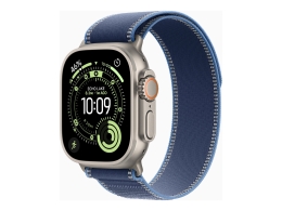 Apple Watch Ultra 3 GPS + Cellular 49mm Natural Titanium Case with Blue/Bright Blue Trail Loop - S/M Apple