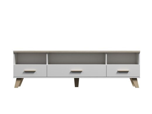 Cama RTV stand LOTTA 180cm white + sonoma oak