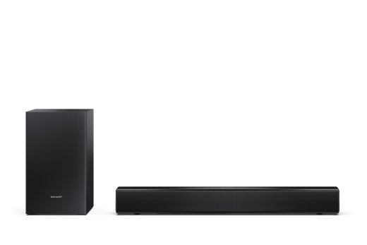 Sharp Compact 2.1 Soundbar with Wireless Subwoofer HT-SBW121 240 W Bluetooth Wireless connection Black
