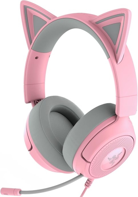 Razer Gaming Headset Kraken Kitty V3 X Wired Over-Ear Microphone Quartz