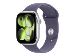 Apple Watch Series 11 GPS 46mm Silver Aluminium Case with Purple Fog Sport Band - M/L Apple