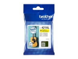Brother LC421XLY Ink Cartridge, Yellow Brother LC421XLY Ink Cartridge Yellow
