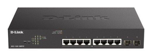 Switch DGS-1100-10MPV2 8GE PoE+ 2SFP