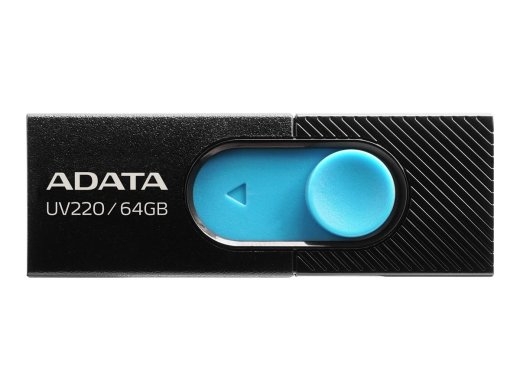 ADATA USB Flash Drive UV220 64 USB 2.0 Black/Blue