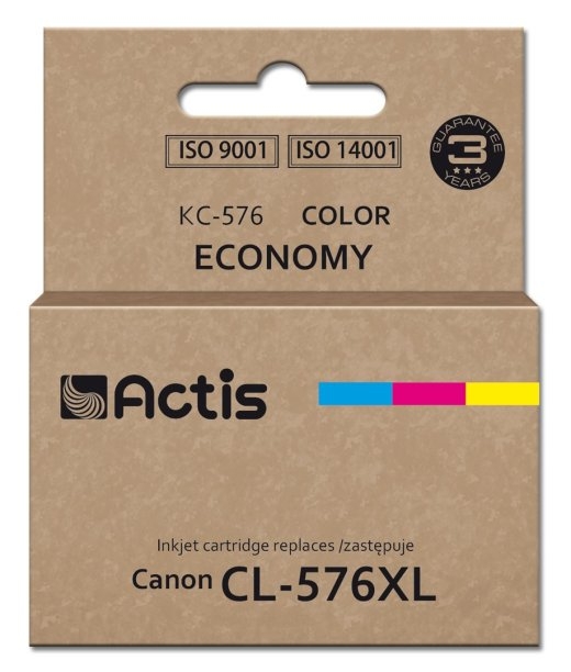 Actis KC-576 Canon printer ink, replacement Canon CL-576XL; Supreme; 15 ml; colour: cyan, yellow, magenta