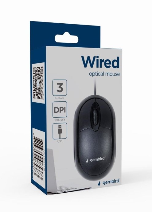 MOUSE USB OPTICAL/BLACK MUS-U-01 GEMBIRD