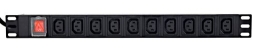 EnerGenie EG-PDU-10C132C19 Power distribution unit (PDU), 10 pcs C13 sockets, 1U, 16A, C20 plug 2 m cable, black