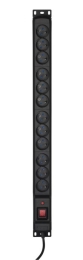 Activejet COMBO 12 socket power strip 5m black