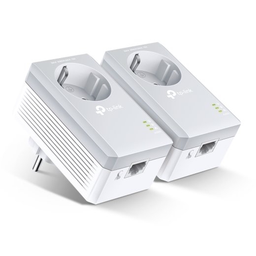 TP-LINK Passthrough Powerline 600 Starter Kit TL-PA4010P KIT 10/100 Mbit/s Ethernet LAN (RJ-45) ports 1 Data transfer rate (max) 600 Mbit/s Extra s...