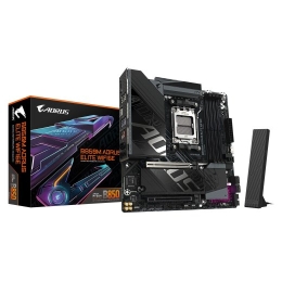 Mainboard GIGABYTE AMD B850 Socket AM5 micro ATX RAM DDR5-SDRAM 4xSlots Wi-Fi Yes Bluetooth Yes 2xNumber of M.2 (M) slots B850M AORUS ELITE WIFI6E...