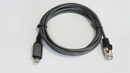 RJ-45 - USB C Cable 3 m kat.6, 1Gbit