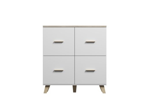 Cama sideboard LOTTA 110 4D white + sonoma oak