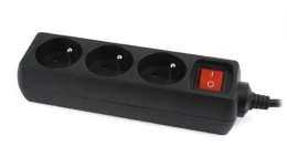Gembird EG-PSU3F-01 surge protector Black 3 AC outlet(s) 230 V 0.6 m