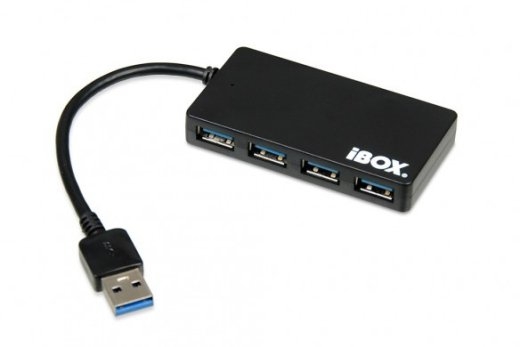 HUB USB 3.0 black 4-ports Slim