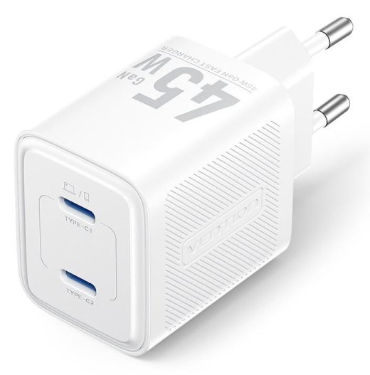 MOBILE CHARGER WALL 45W USB-C/2P WHITE FEFW0- VENTION