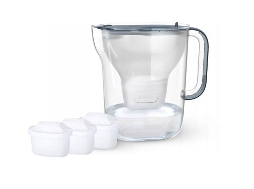 BRITA Style ESSENTIAL XL Water Filter Jug (Dark Blue) + 3 x MX Pro Pure Performance Filters