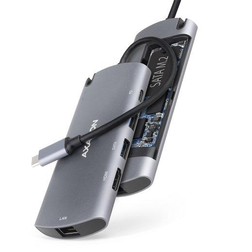 AXAGON SuperSpeed USB-C Combo 6in1 Hub HMC-6M2