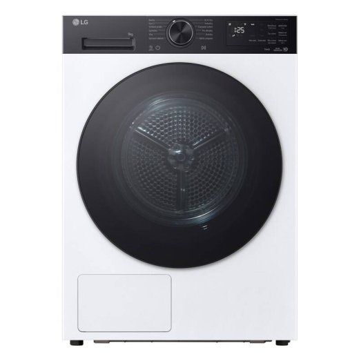 LG Dryer Machine RHX5009TKB Energy efficiency class Class B Front loading 9 kg Digital Heat pump Depth 66 cm Wi-Fi White