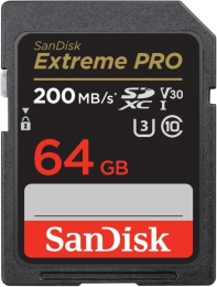 Extreme Pro SDXC 64GB 200/90 MB/s V30 UHS-I U