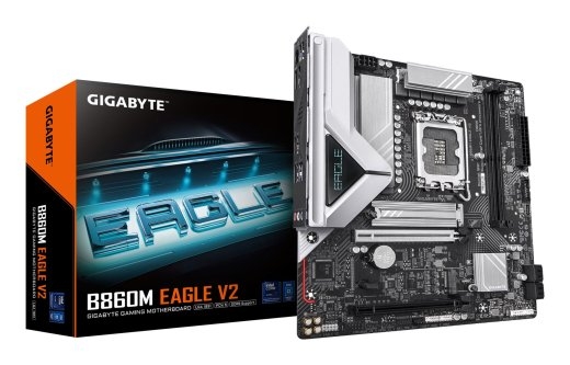 Mainboard GIGABYTE Intel B860 Express LGA1851 Micro-ATX Memory DDR5 Memory slots 2 B860MEAGLEV2