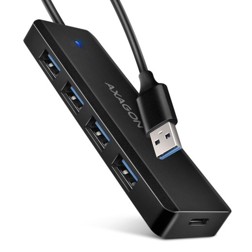 Axagon HUE-C1A, HUB 4-port USB 3.2 Gen 1 19cm cable