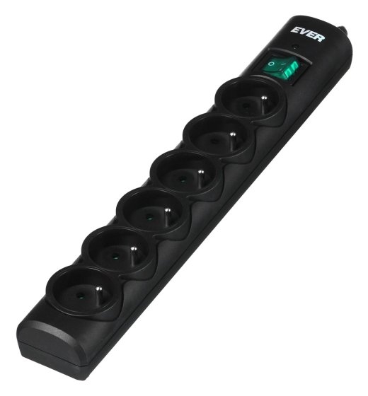 Ever OPTIMA surge protector 1.5 m (6 x UTE; 10 A; black) (T/LZ08-OPT015/0000)