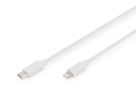 Digitus Lightning to USB-C data/charging cable DB-600109-020-W USB-C to Lightning Apple Lightning 8-pin USB C
