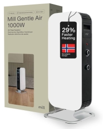 Mill Heater AB-H1000MEC Oil Filled Radiator 1000 W Number of power levels 3 Suitable for rooms up to 12-16 m² White