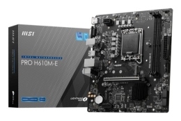 Mainboard MSI Intel H610 LGA1700 Micro-ATX Memory DDR5 Memory slots 2 1xPCI-Express 1x 1xPCI-Express 16x 1xM.2 1x15pin D-sub 1xHDMI 4xUSB 2.0 2xUSB...