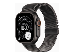 Apple Watch Ultra 3 GPS + Cellular 49mm Black Titanium Case with Black Titanium Milanese Loop - Large Apple