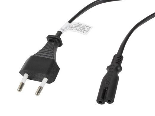 Lanberg CA-C7CA-10CC-0018-BK power cable Black 1.8 m C7 coupler CEE7/16