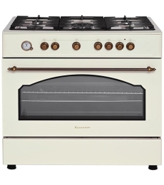 Ravanson Retro KWGE–90ARC gas and electric cooker (cream)