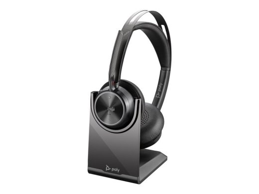 Poly Voyager Focus 2 On-Ear Headset with Charging Station