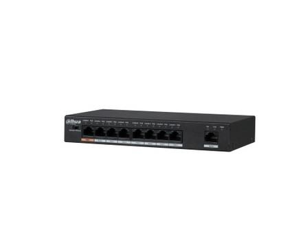 Switch DAHUA Type L2 Desktop/pedestal Rack 1x10Base-T / 100Base-TX / 1000Base-T PoE ports 8 96 Watts DH-PFS3009-8ET1GT-96-V2