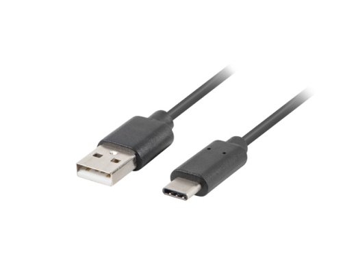 Lanberg USB Type-C to USB Type-A 2.0 Cable Black QC 3.0, 1 m CA-USBO-20CU-0010-BK USB Type-C to USB Type-A