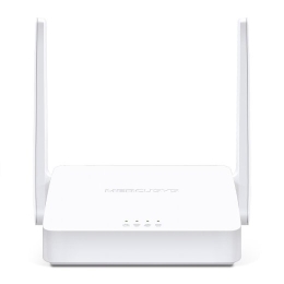 Wireless Router MERCUSYS Wi-Fi 4 (802.11n) Data speed 300 Mbit/s Ethernet WAN Yes WAN connection type RJ-45 Ethernet LAN Yes 3xLAN ports MW302R