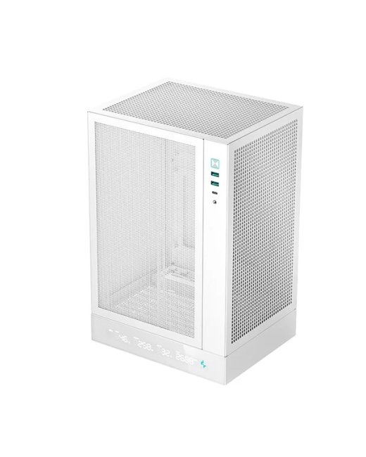 Deepcool PC Gaming Case CH170 DIGITAL White Mini ITX ATX PS2